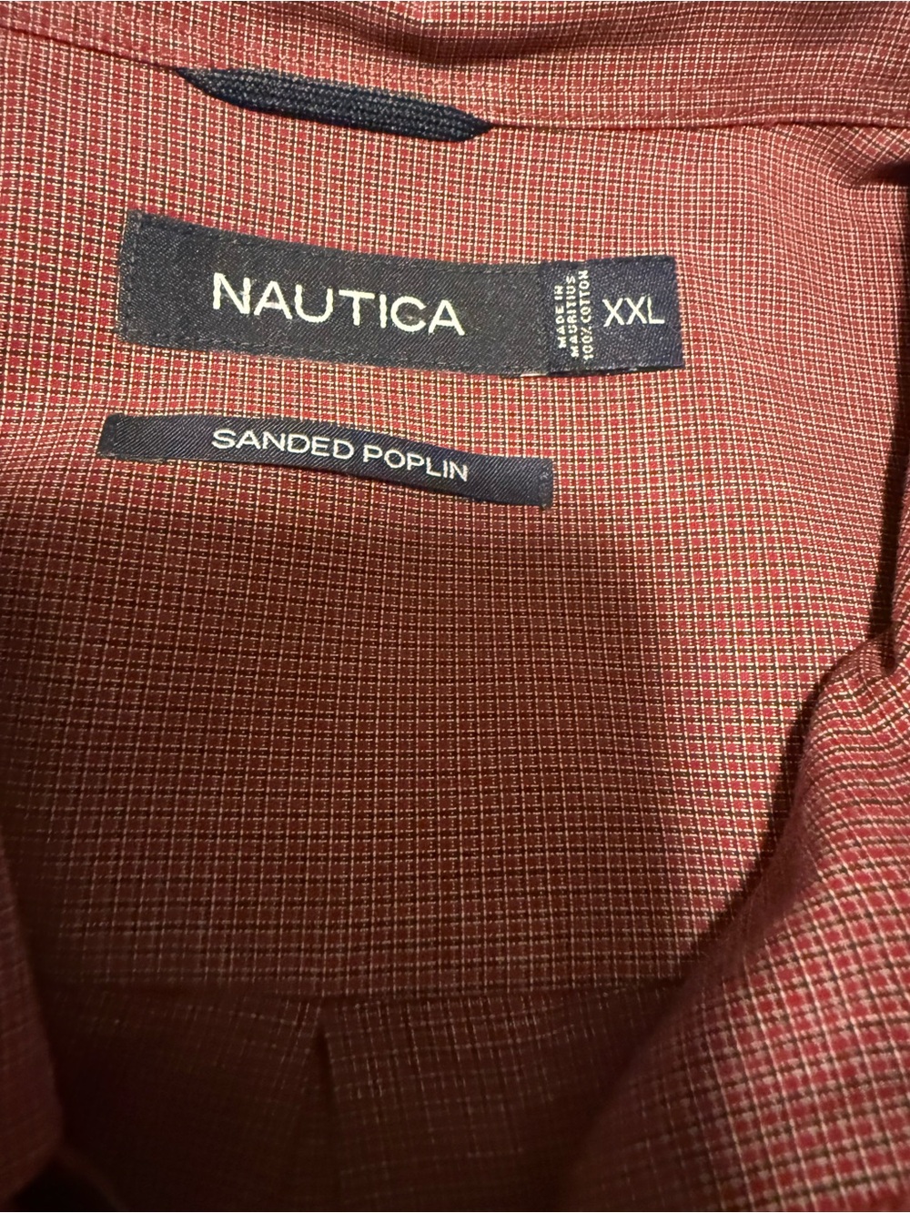 Nautica Men's Long-Sleeve Dress Shirt in Wine - Picture 5 of 7
